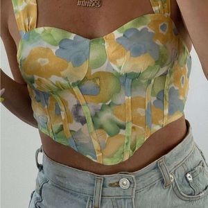 Cider medium floral 🌼🌻Refreshing summer corset top